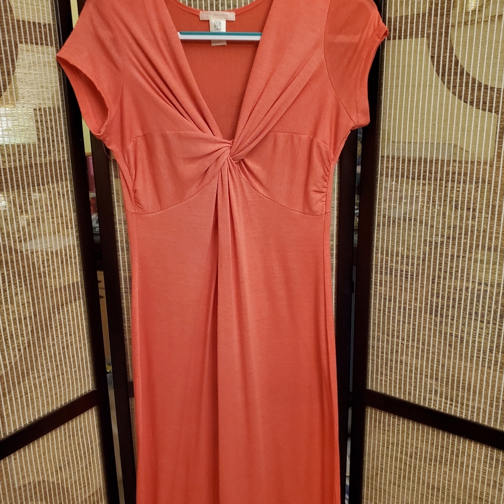 Junior's Coral Maxi Dress - Picture 4 of 8